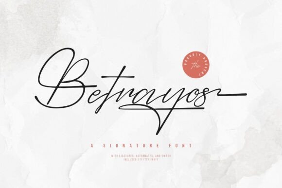 Betrayos: A Script Font for Editorial Elegance