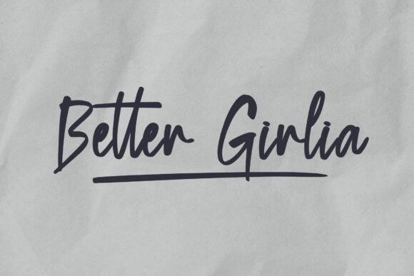 Better Girlia: A Script Font for Creative Crafters