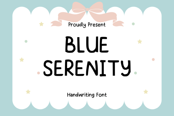 Blue Serenity: A Calm Handwritten Font for Editorial Design
