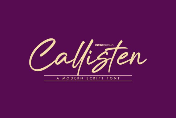 Callisten: A Script Font for Editorial Design Excellence