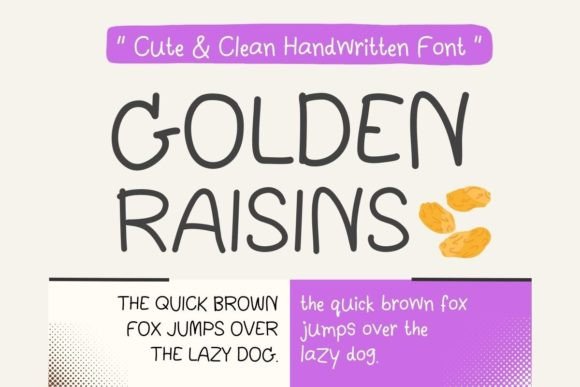 Golden Raisins Font for Handmade Creations