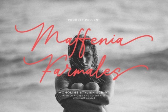 Maffenia Farmales: A Script Font for Editorial Elegance