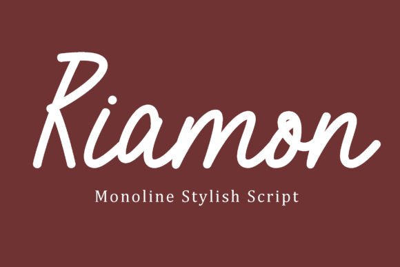 Riamon: A Script Font for Crafters and Product Creators