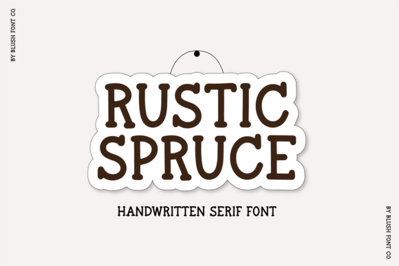 Rustic Spruce Font for Autumn Web Design