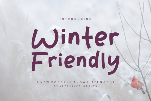 Winter Friendly: A Cozy Handwritten Font for Branding Projects